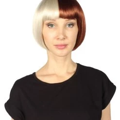HPO Womens Two-tone Short Bob Wig | Multiple Color Collection | Premium Breathable Capless Cap
