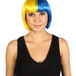 HPO Womens Two-tone Short Bob Wig | Multiple Color Collection | Premium Breathable Capless Cap