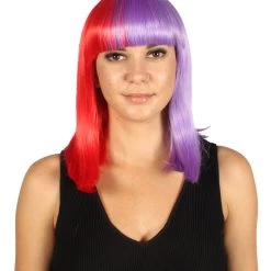 HPO Womens Two-tone Medium Bob Wig | Multiple Color Collection | Premium Breathable Capless Cap Women's Wigs