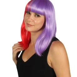 HPO Womens Two-tone Medium Bob Wig | Multiple Color Collection | Premium Breathable Capless Cap Women's Wigs