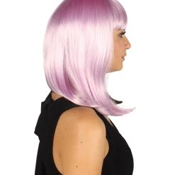 HPO Womens Two-tone Medium Bob Wig | Multiple Color Collection | Premium Breathable Capless Cap Women's Wigs