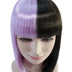 HPO Womens Two-tone Medium Bob Wig | Multiple Color Collection | Premium Breathable Capless Cap Women's Wigs