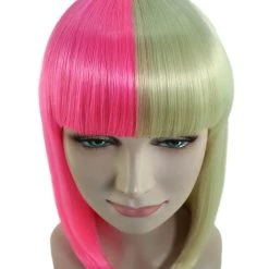 HPO Womens Two-tone Medium Bob Wig | Multiple Color Collection | Premium Breathable Capless Cap Women's Wigs