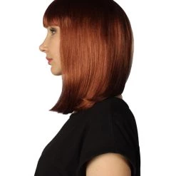 HPO Womens Two-tone Medium Bob Wig | Multiple Color Collection | Premium Breathable Capless Cap Women's Wigs