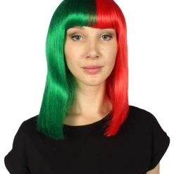 HPO Womens Two-tone Medium Bob Wig | Multiple Color Collection | Premium Breathable Capless Cap Women's Wigs