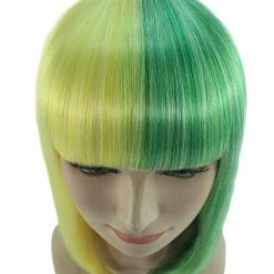 HPO Womens Two-tone Medium Bob Wig | Multiple Color Collection | Premium Breathable Capless Cap Women's Wigs
