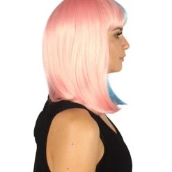 HPO Womens Two-tone Medium Bob Wig | Multiple Color Collection | Premium Breathable Capless Cap Women's Wigs