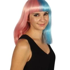 HPO Womens Two-tone Medium Bob Wig | Multiple Color Collection | Premium Breathable Capless Cap Women's Wigs