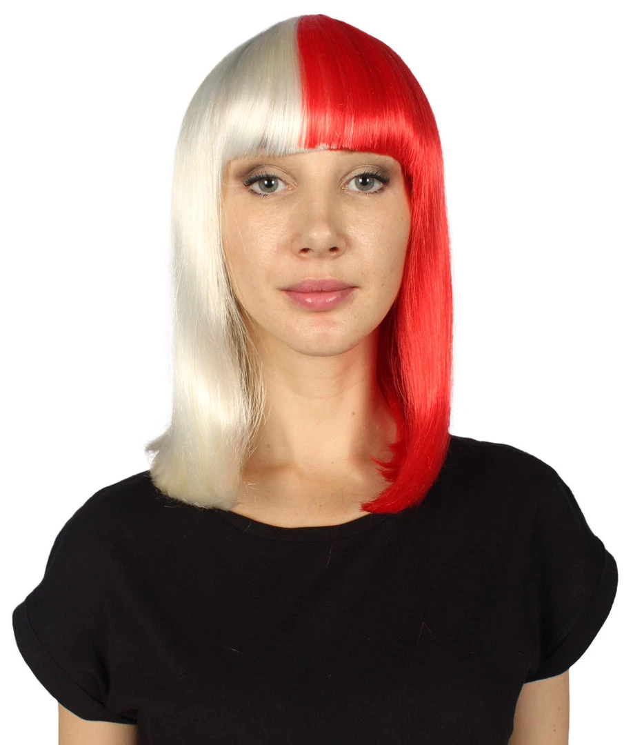 HPO Womens Two-tone Medium Bob Wig | Premium Breathable Capless Cap