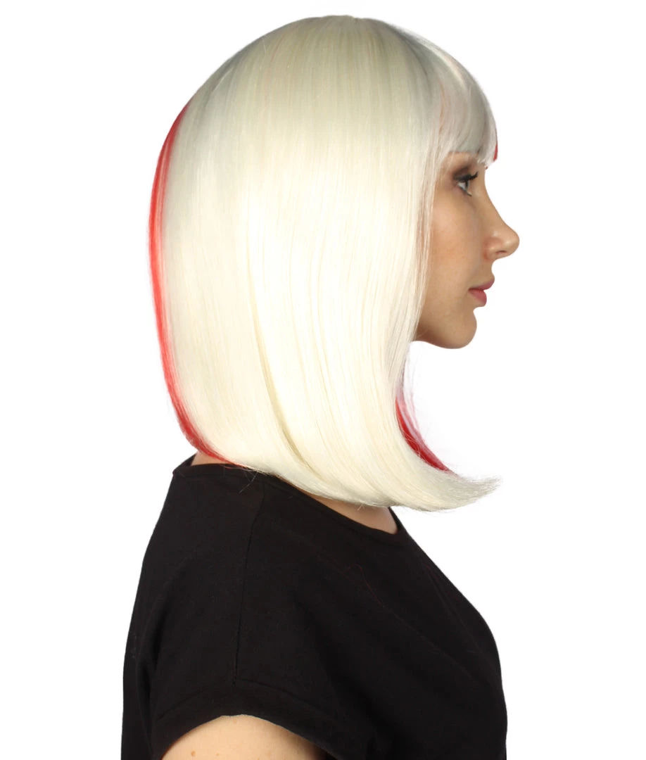 HPO Womens Two-tone Medium Bob Wig | Premium Breathable Capless Cap