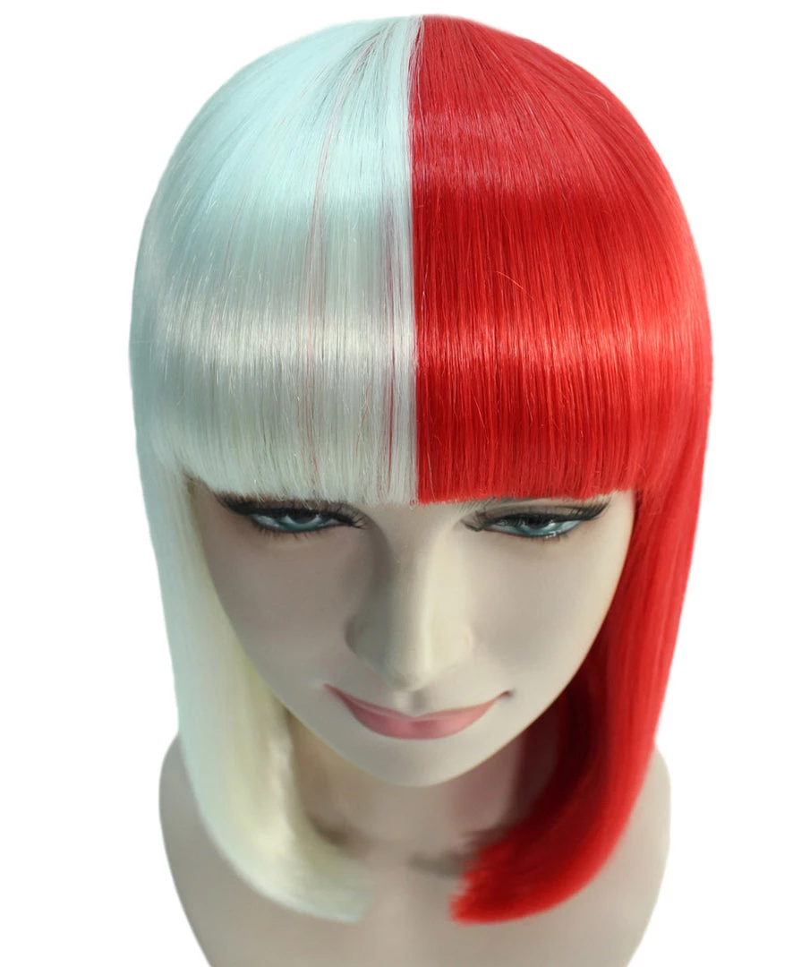 HPO Womens Two-tone Medium Bob Wig | Premium Breathable Capless Cap