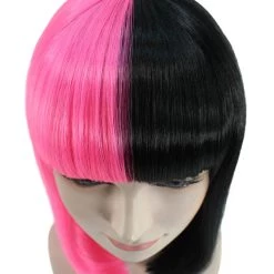 HPO Womens Two-tone Medium Bob Wig | Multiple Color Collection | Premium Breathable Capless Cap Women's Wigs