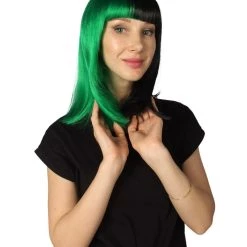 HPO Womens Two-tone Medium Bob Wig | Multiple Color Collection | Premium Breathable Capless Cap Women's Wigs