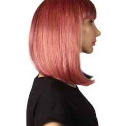 HPO Womens Two-tone Medium Bob Wig | Multiple Color Collection | Premium Breathable Capless Cap Women's Wigs