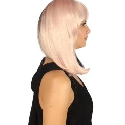 HPO Womens Two-tone Medium Bob Wig | Multiple Color Collection | Premium Breathable Capless Cap Women's Wigs