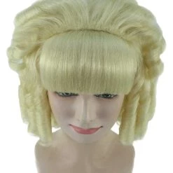 HPO Womens Colonial Lady Wig | Dark Brown Historical Wigs | Premium Breathable Capless Cap