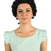 HPO Womens Colonial Lady Curley Black Historical Wig | Premium Breathable Capless Cap Women's