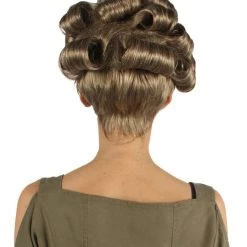 HPO Womens Old Lady Wig | Brown Vintage Wigs | Premium Breathable Capless Cap