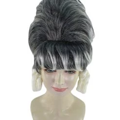 HPO Women's Womens Victorian Ghost Wig | Black & White Historical Wigs