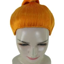 HPO Womens Orange Ponytail Wig | TV/Movie Wigs | Premium Breathable Capless Cap