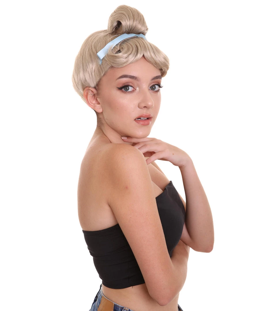 HPO Princess Womens Blonde Wig | Storybook & Fairytale Wigs | Premium Breathable Capless Cap Women's