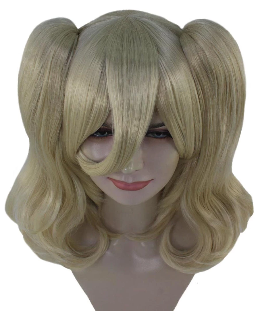 HPO Womens Superheros Ponytail Wig | Blonde Harley Quinn TV/Movie Wigs | Premium Breathable Capless Cap