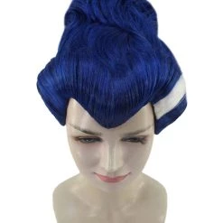 HPO Womens Monster Family Blue Wig | Blue Emma TV/Movie Wigs | Premium Breathable Capless Cap Women's