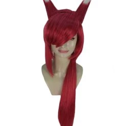 HPO Womens Game Cosplay Wig | Red Video Game Wigs | Premium Breathable Capless Cap Women's