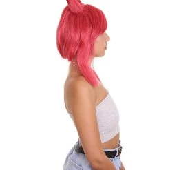 HPO Womens Game Cosplay Wig | Red Video Game Wigs | Premium Breathable Capless Cap Women's
