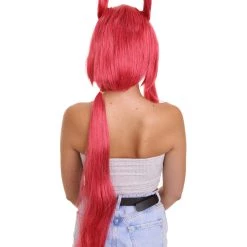 HPO Womens Game Cosplay Wig | Red Video Game Wigs | Premium Breathable Capless Cap Women's