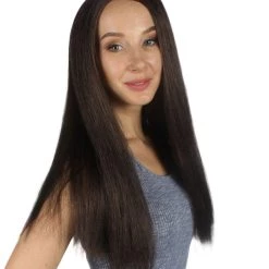 HPO Women's Womens Adult Princess Wig | Brown TV/Movie Wigs | Premium Breathable Capless Cap