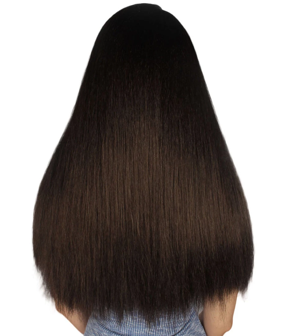 HPO Women's Womens Adult Princess Wig | Brown TV/Movie Wigs | Premium Breathable Capless Cap