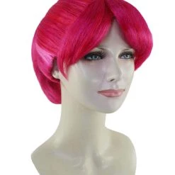 HPO Women's Womens Online Game Wig | Pink Video Game Wigs | Premium Breathable Capless Cap