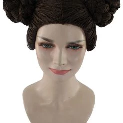 HPO Women's Womens Superhero Buns Wig | Brown TV/Movie Wigs | Premium Breathable Capless Cap