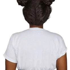 HPO Women's Womens Superhero Buns Wig | Brown TV/Movie Wigs | Premium Breathable Capless Cap