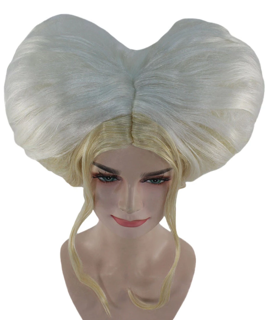 HPO Womens Drag Princess Wig | White & Blonde Celebrity Wigs | Premium Breathable Capless Cap