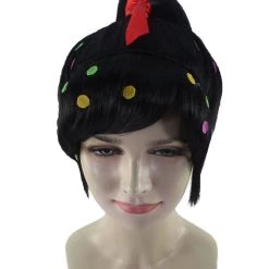 HPO Women's Womens Candy Girl Wig | Black TV/Movie Wigs | Premium Breathable Capless Cap