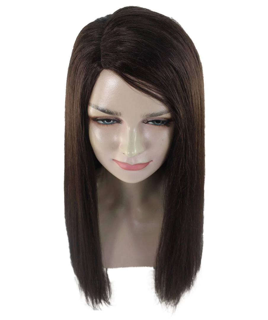 HPO Women's Womens Adult Princess Wig | Brown TV/Movie Wigs | Premium Breathable Capless Cap