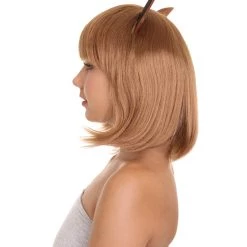 HPO Womens Monster Wig With Ears | Brown Cosplay Video Game Wigs | Premium Breathable Capless Cap