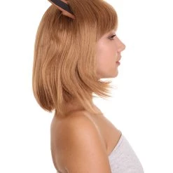 HPO Womens Monster Wig With Ears | Brown Cosplay Video Game Wigs | Premium Breathable Capless Cap