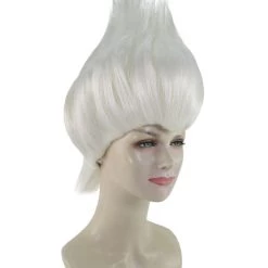 HPO Women's Womens Mermaid Witch Wig | White Storybook & Fairytale Wigs | Premium Breathable Capless Cap