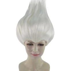 HPO Women's Womens Mermaid Witch Wig | White Storybook & Fairytale Wigs | Premium Breathable Capless Cap