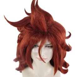 HPO Women's Womens Manga Android Wig | Red Cosplay TV/Movie Wigs | Premium Breathable Capless Cap