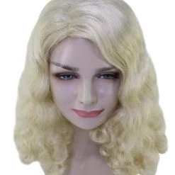 HPO Womens Blonde Curly Wig | Blonde Fashion Wigs | Premium Breathable Capless Cap
