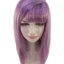 HPO Womens Purple Mixed Wig | Purple Fashion Wigs | Premium Breathable Capless Cap Women's