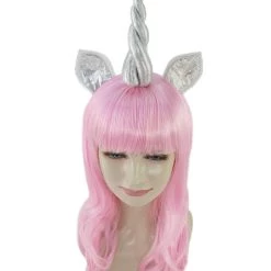 HPO Womens Unicorn Horn And Ears Wig | Pink Unicorn Wigs | Premium Breathable Capless Cap