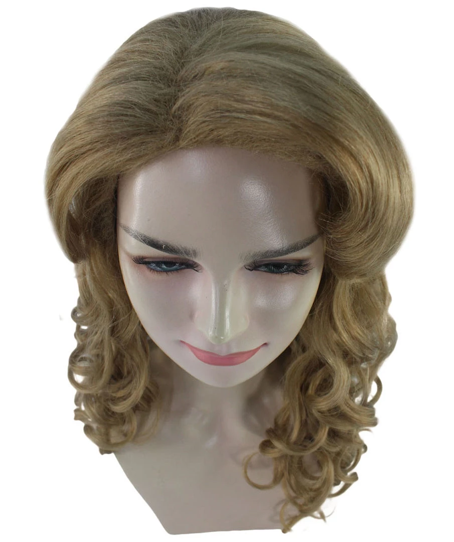 HPO Womens 70's Golden Wig | Golden Brown Vintage Wigs | Premium Breathable Capless Cap