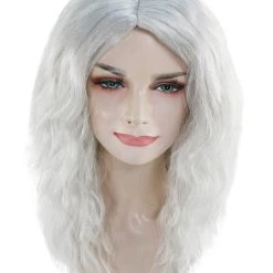 HPO Grey Silver Wavy Women's Wig | Premium Breathable Capless Cap
