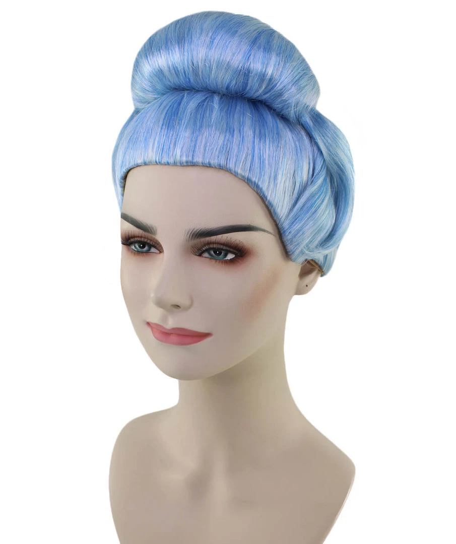 HPO Womens Singer16th Century Aristocracy Wig | Blue Celebrity Wigs | Premium Breathable Capless Cap Women's