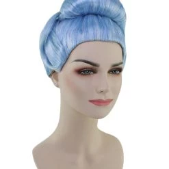HPO Womens Singer16th Century Aristocracy Wig | Blue Celebrity Wigs | Premium Breathable Capless Cap Women's